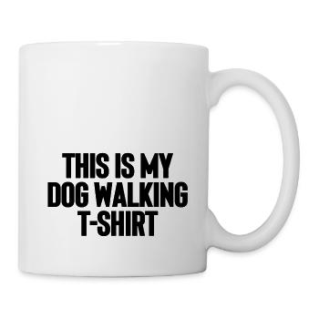 Ceci est ma chemise de promenade de chien - Mug blanc - blanc - Droite