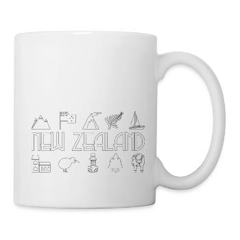 Cadeau de Noël Kiwi Fougre Nouvelle-Zélande - Mug blanc - blanc - Droite