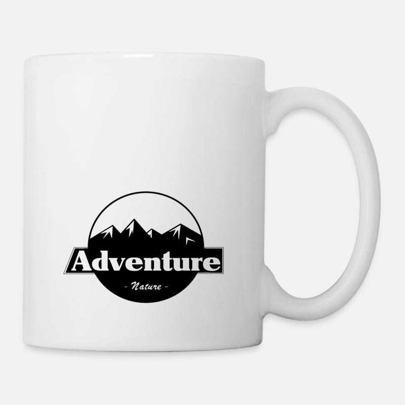 Adventure Nature Logo - Mug - white