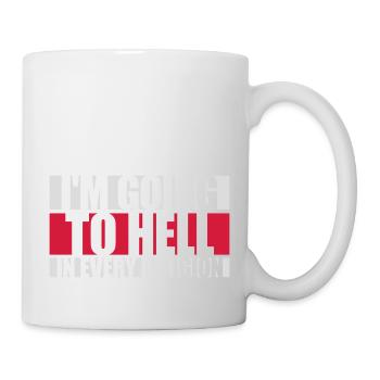 En allant en enfer - Mug blanc - blanc - Droite