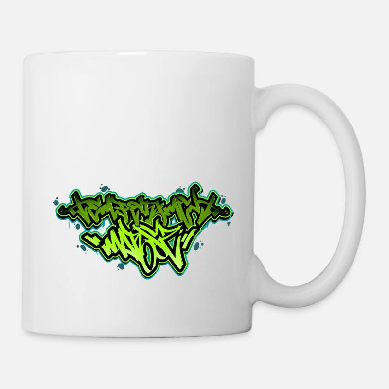 Graffiti-Stil - Tasse - Weiß