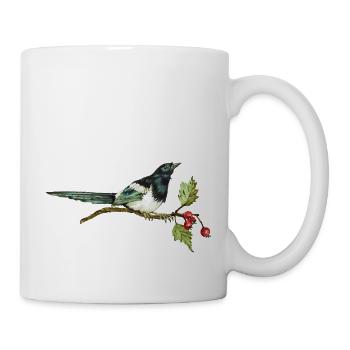 Bunter Vogel - Tasse - Weiß - Rechts