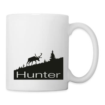 Der Jäger sucht nach der Beute. - Tasse - Weiß - Rechts
