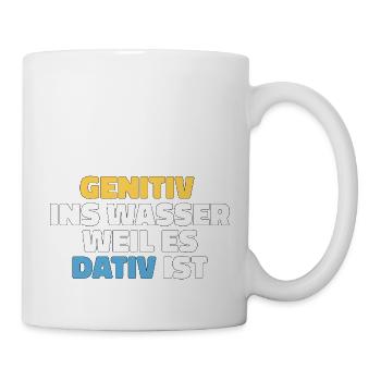 Gentiv Dativ Deutsch Lehrer Geschenk - Tasse - Weiß - Rechts