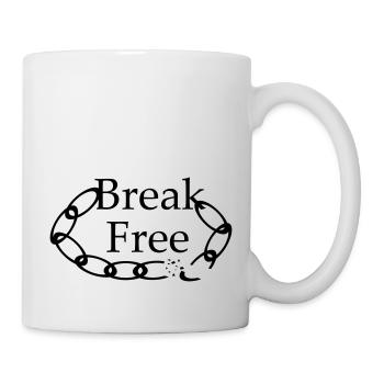 Break Free - lettrage avec image - Mug blanc - blanc - Droite