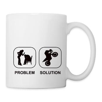 Moto Motocross Mobylette Cadeau Motocycliste - Mug blanc - blanc - Droite