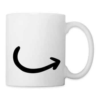 Arrow drawing sketch black - Mug - white - Right
