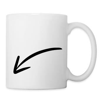 Arrow drawing sketch black - Mug - white - Right