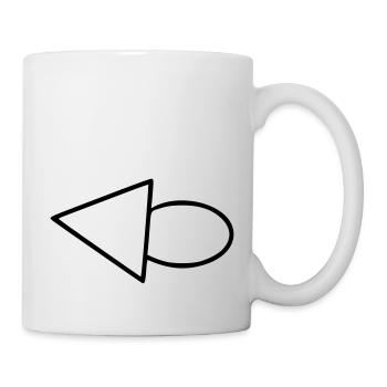 Arrow drawing sketch black - Mug - white - Right