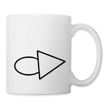 Pfeil Zeichnung Skizze schwarz - Tasse - Weiß - Rechts