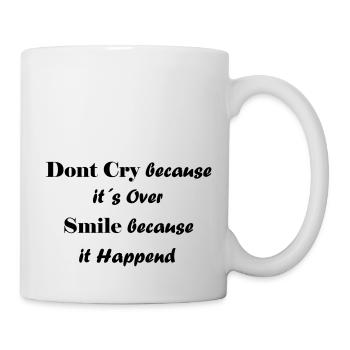 dont cry because its over - lettering - Mug - white - Right