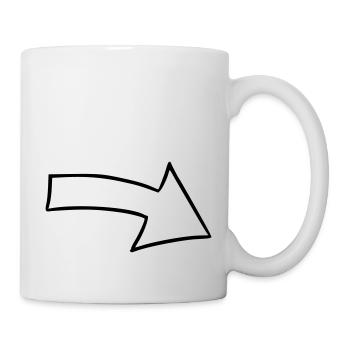 Arrow drawing sketch black - Mug - white - Right