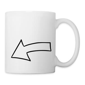 Arrow drawing sketch black - Mug - white - Right