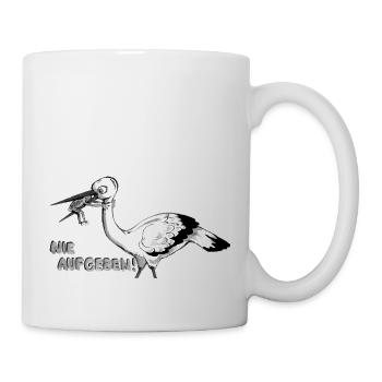 Never give up big vs small - Mug - white - Right