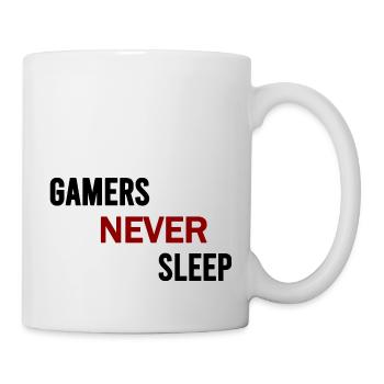 Gamers never sleep - Mug blanc - blanc - Droite