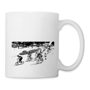 bmx race racing vtt motocross mtb bike rad - Mug blanc - blanc - Droite
