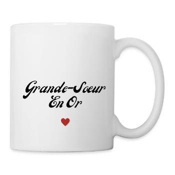 grande-sœur en or - Mug blanc - blanc - Droite