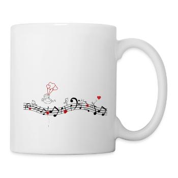 Notenherz - Tasse - Weiß - Rechts