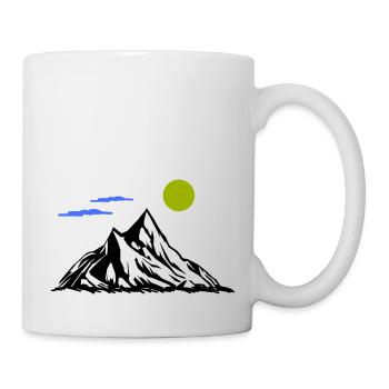 Berge - Tasse - Weiß - Rechts