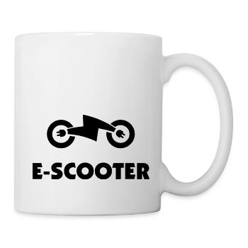E-Scooter E-Roller Scooter - Tasse - Weiß - Rechts