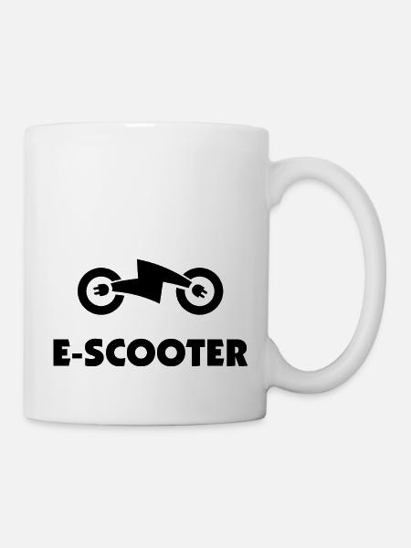 E-Scooter E-Roller Scooter - Tasse - Weiß