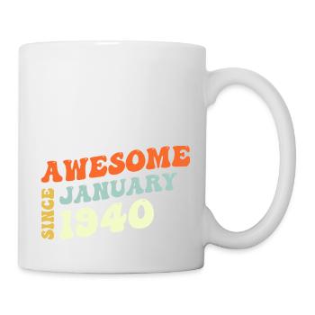 Groovy 83 Years Old Awesome Since January 1940 - Mug - white - Right