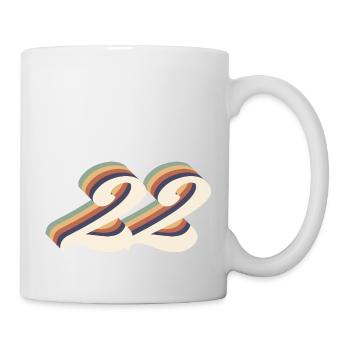 22ème anniversaire vintage - Mug blanc - blanc - Droite
