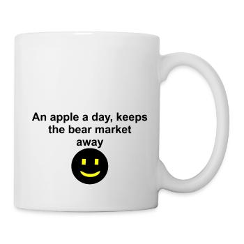 An apple a day, keeps the bear market away! - Tasse - Weiß - Rechts