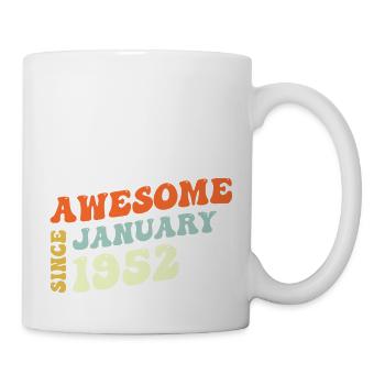 Groovy 71 ans Génial depuis janvier 1952 - Mug blanc - blanc - Droite
