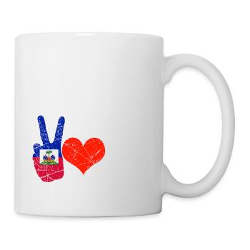 Haiti Haitianer Stolz Flagge Flaggentag I Geschenk - Tasse - Weiß - Rechts