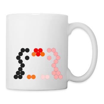 Pinguin paar schwarz rosa - Tasse - Weiß - Rechts