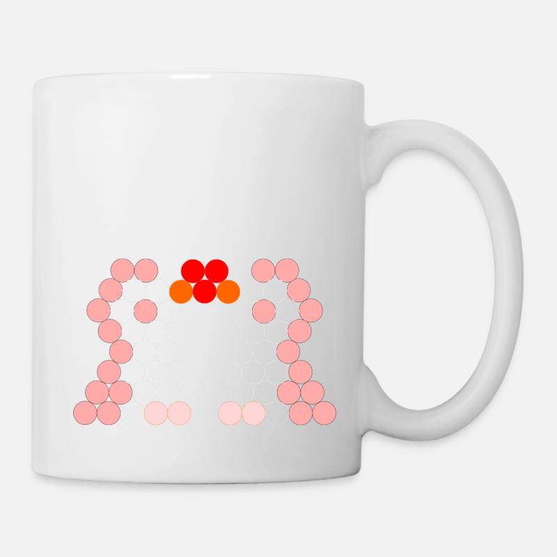 Pinguinpaar rosa - Tasse - Weiß