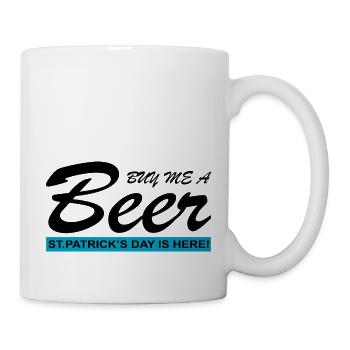 Bier Wein Whiskey Schnaps Alkohol - Tasse - Weiß - Rechts