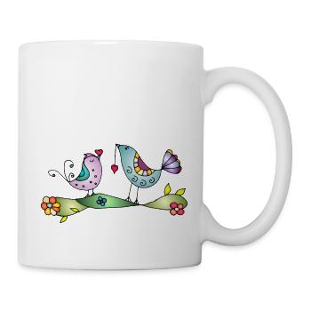 Oiseaux - Mug blanc - blanc - Droite