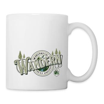 Wandern Hobby Vintage Mountain Funny Wanderer - Tasse - Weiß - Rechts