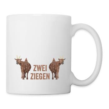 Was ist besser als eine Ziege? Zwei Ziegen - Tasse - Weiß - Rechts
