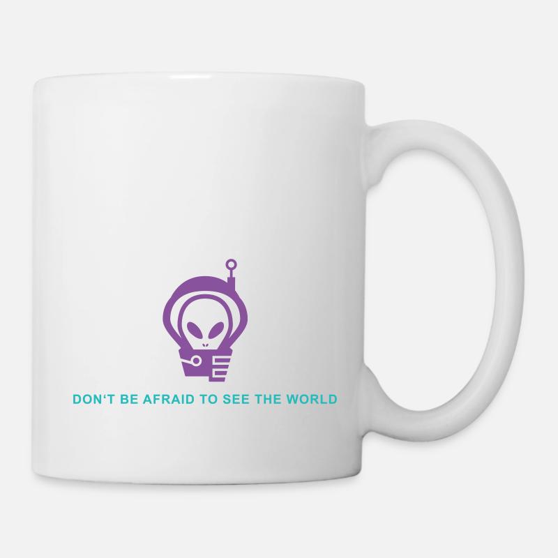 Cylindrical UFO with rounded ends - Mug - white