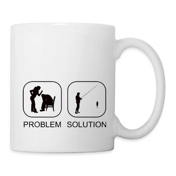 Angeln Fischen Angelhaken Angelsport Angler - Tasse - Weiß - Rechts