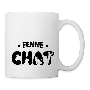 Femme Chat - Mug blanc - blanc - Droite