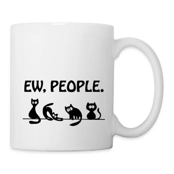 EW People Black Cats Funny Cat - Mug - white - Right