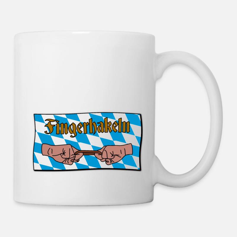 Fingerhakeln V2 - Tasse - Weiß