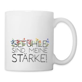 Hochsensibles T-Shirt: Geschenkidee für HSP - Tasse - Weiß - Rechts