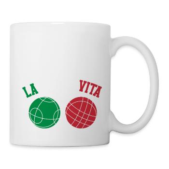 Bocce Ball, La Bocce Vita, Funny Italian Bocci - Tasse - Weiß - Rechts