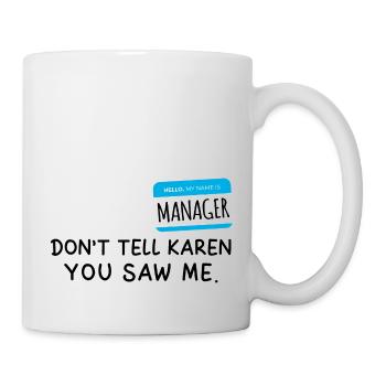Bonjour Mon nom est Manager Je suis avec Karen Halloween - Mug blanc - blanc - Droite