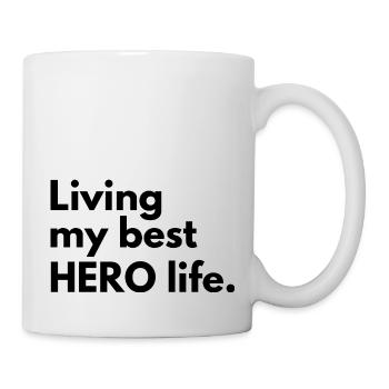 Living My Best Hero Life. - Mug - white - Right