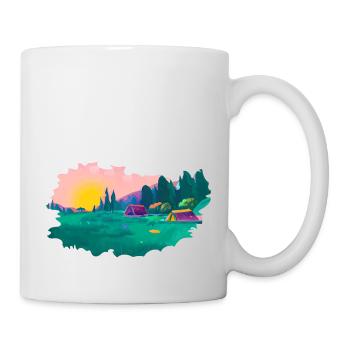 Camping Camping-car Cadeau Caravane Camp Tentes - Mug blanc - blanc - Droite