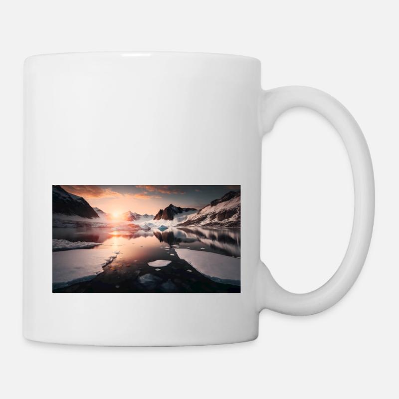 Snow-capped mountain, generative AI - Mug - white