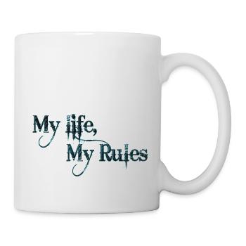 Ma vie Mes règles Citations Tatouage Citation - Mug blanc - blanc - Droite