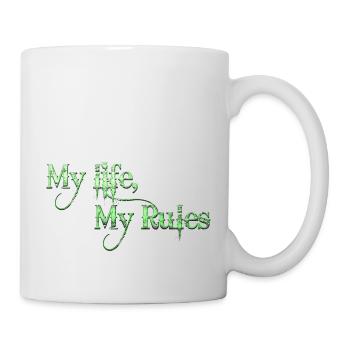 Ma vie Mes règles Citations Tatouage Citation - Mug blanc - blanc - Droite
