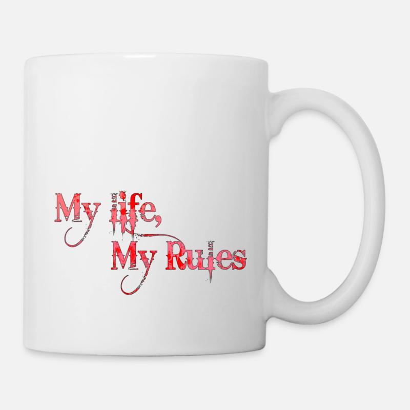 My Life My Rules Quotes Tattoo Quote - Mug - white